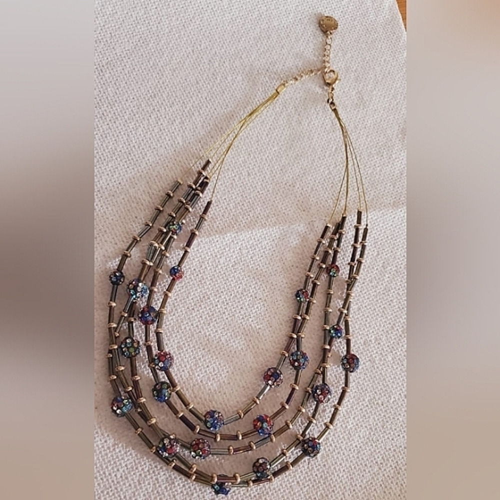 Bohemian 5 Strand Beaded Necklace. 🌴